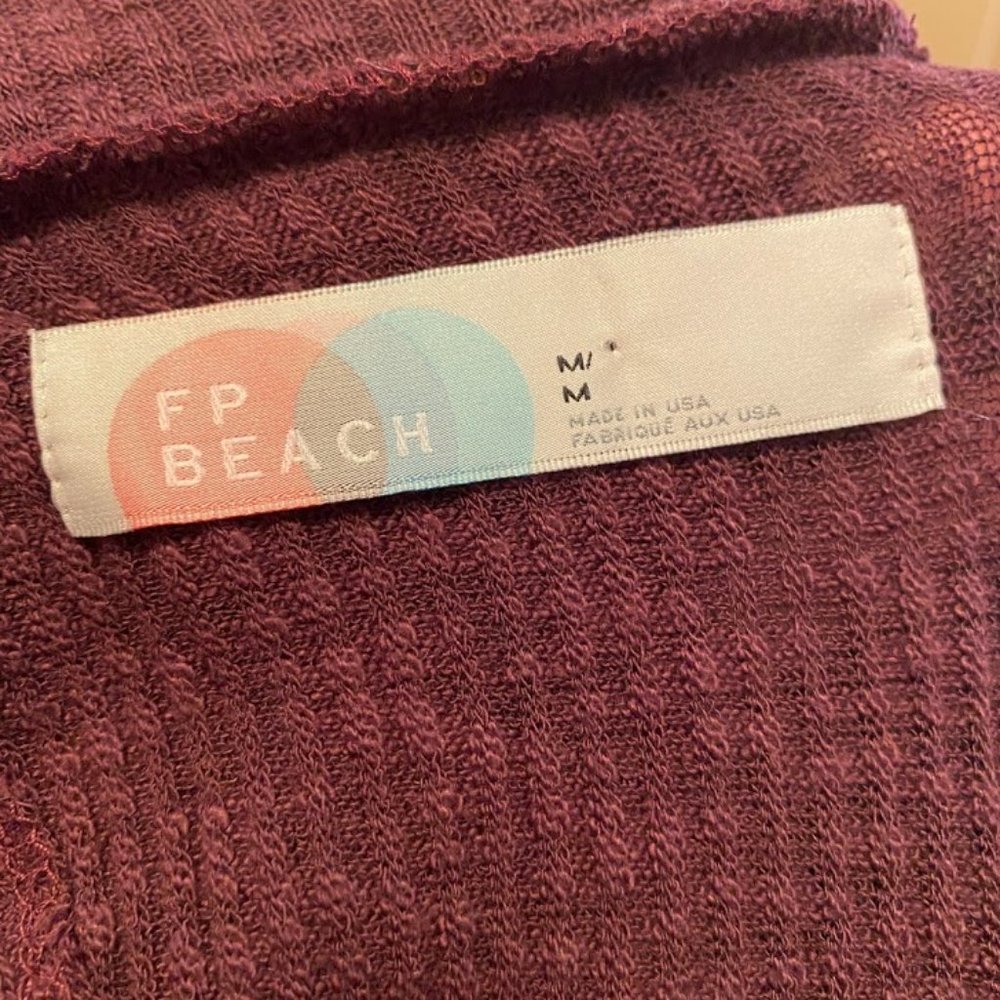 Fp Beach Turtleneck Open Back Sweater Size Medium - image 2